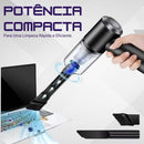 Aspirador Portátil Sem Fio Automotivo Recarregável Potente Para Limpeza De Carro Sofá Estofados Tapetes Escritório (Branco)