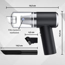 Aspirador Portátil Sem Fio Automotivo Recarregável Potente Para Limpeza De Carro Sofá Estofados Tapetes Escritório (Branco)